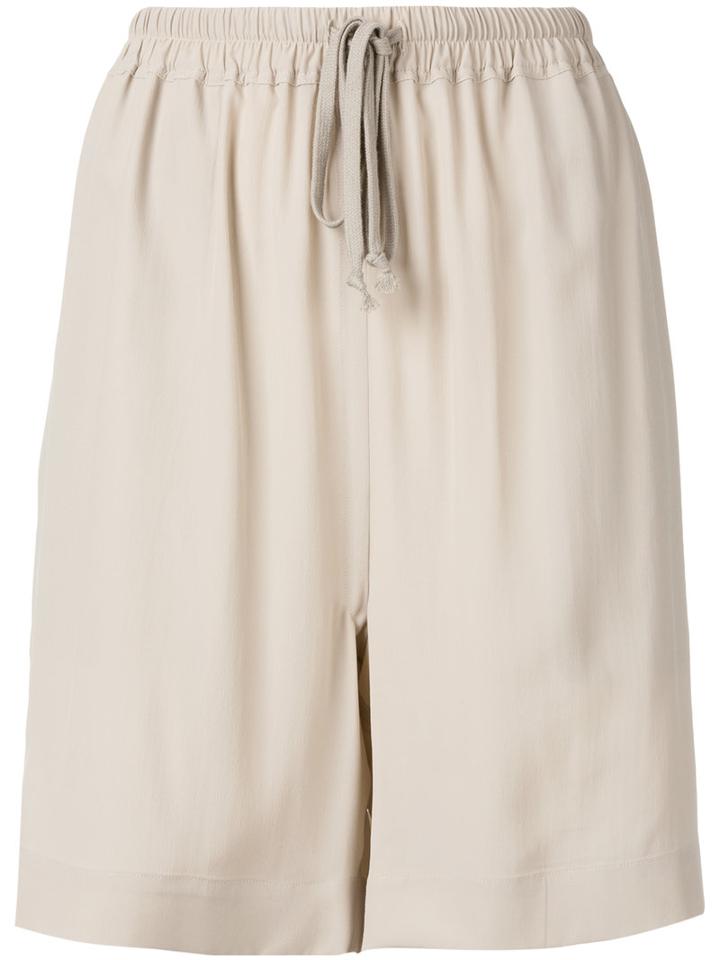 Rick Owens Loose-fit Shorts, Women's, Size: 44, Nude/neutrals, Silk/acetate