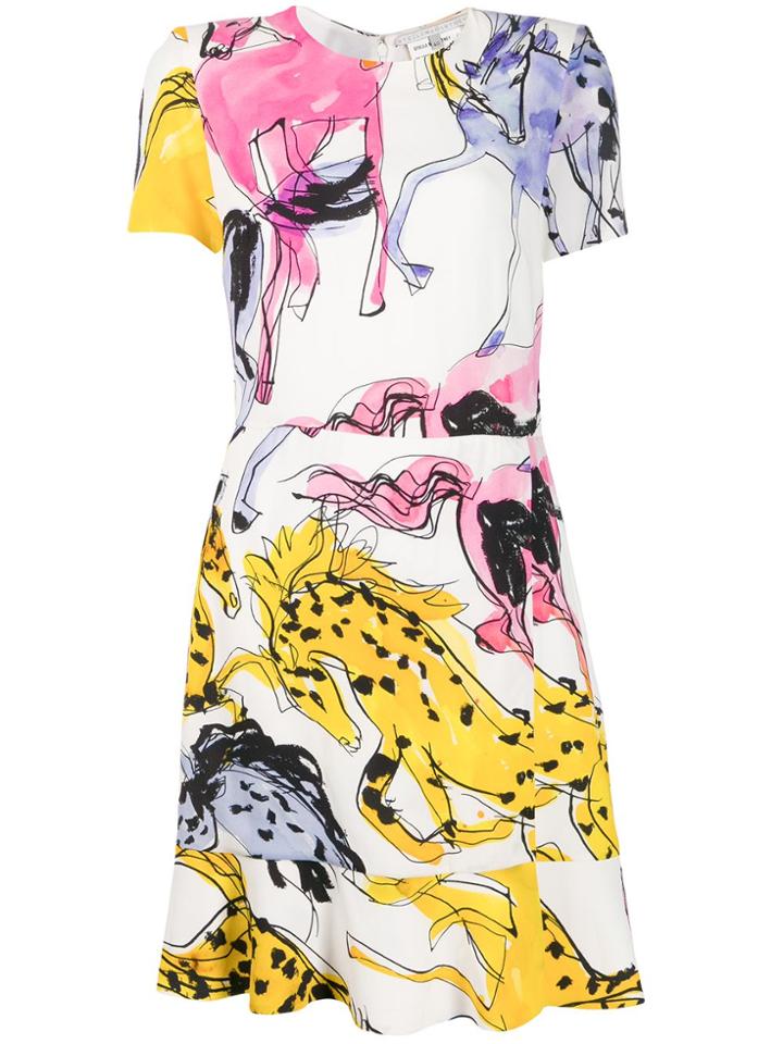 Stella Mccartney Printed Mini Dress - White