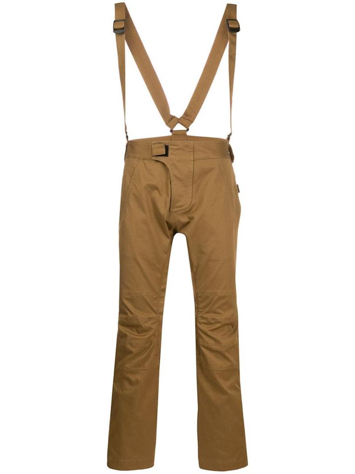 Dsquared2 Zip Detail Cargo Trousers With Suspenders - Neutrals