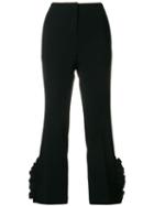Nº21 Ruffle Trim Cropped Trousers - Black