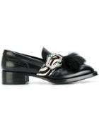 Prada Embellished Loafers - Black