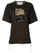 Heikki Salonen T-shirt With Patches, Women's, Size: Medium, Brown, Lurex/virgin Wool