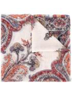 Etro - Paisley Print Sequin Embellished Scarf - Women - Silk - One Size, Red, Silk