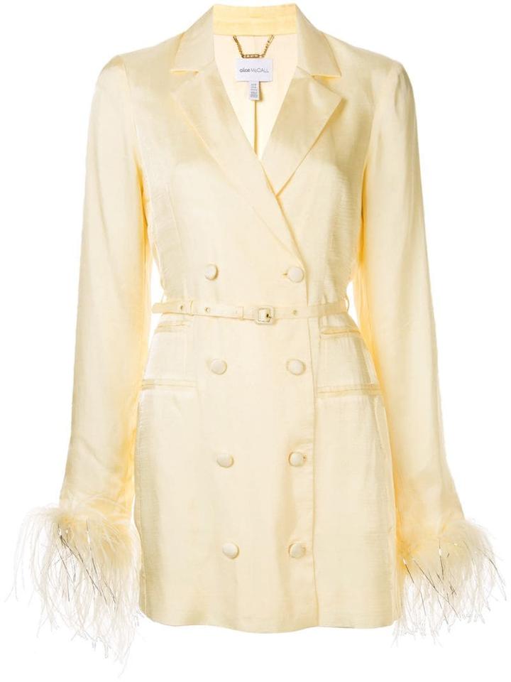 Alice Mccall Favour Feather-embellished Jacket - Yellow