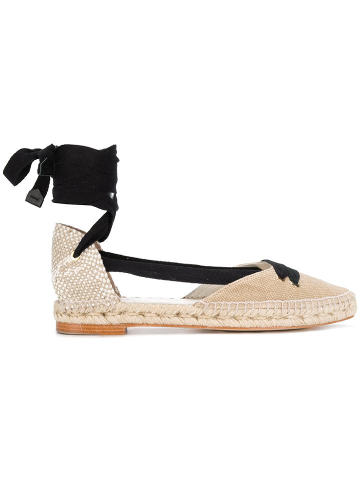 Castañer Tie Around Espadrilles - Nude & Neutrals