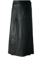 Isabel Marant 'candy' Wrap Skirt, Women's, Size: 38, Black, Lamb Skin