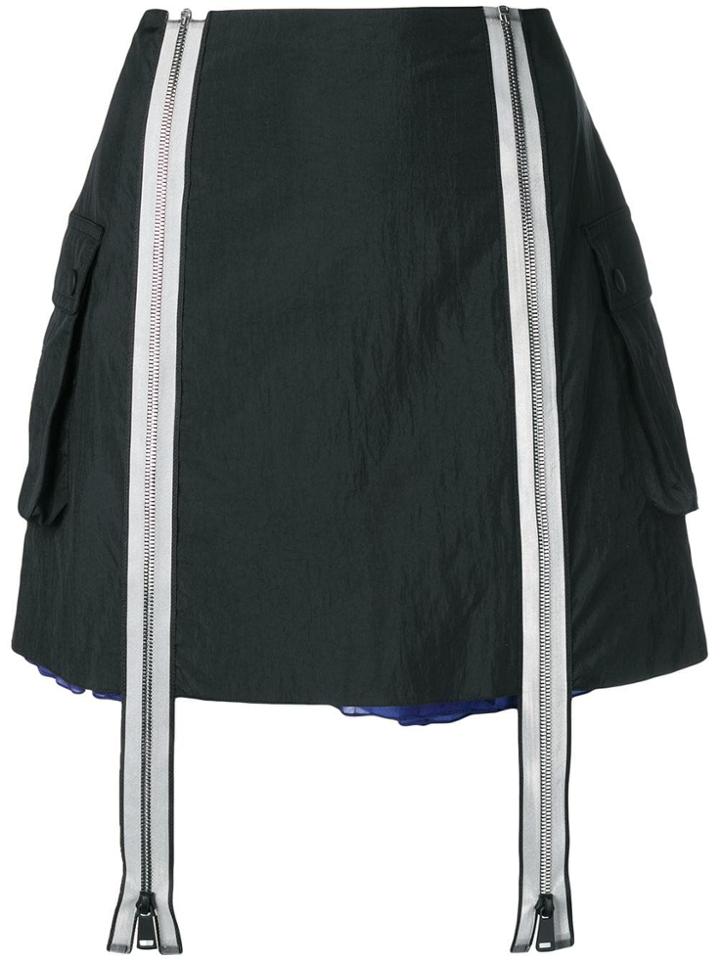 Maison Margiela Zip Layered Skirt - Black