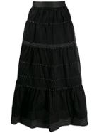 Ulla Johnson Embroidered Skirt - Black