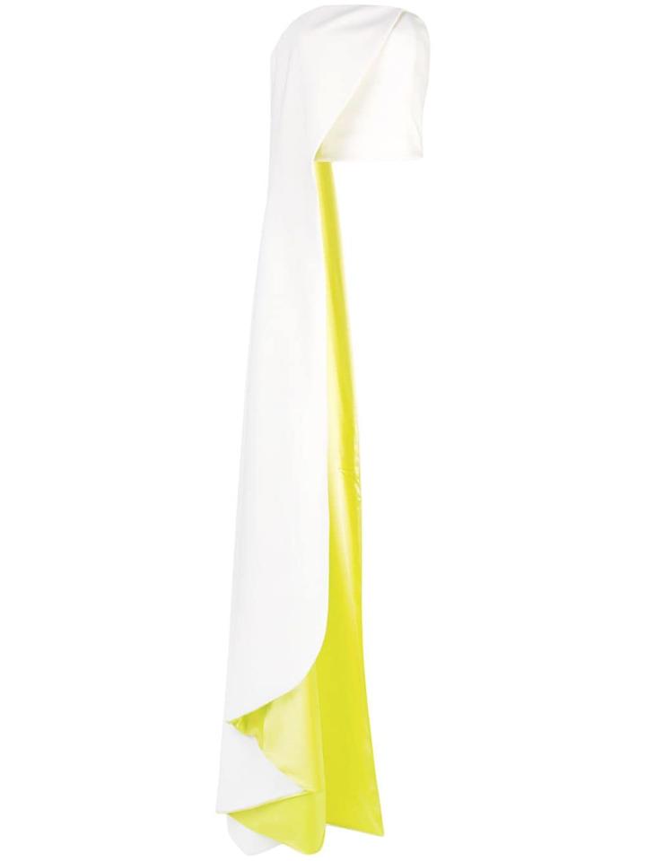 Christian Siriano Plain Flared Trousers - White