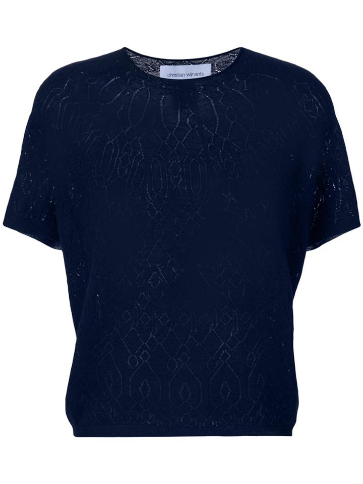 Christian Wijnants Kaia Crew-neck Jumper - Blue