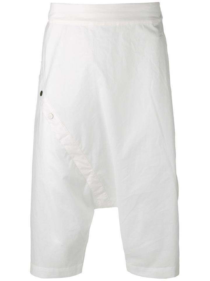 Lost & Found Ria Dunn - 'snap' Shorts - Men - Cotton/polyurethane - Xs, White, Cotton/polyurethane