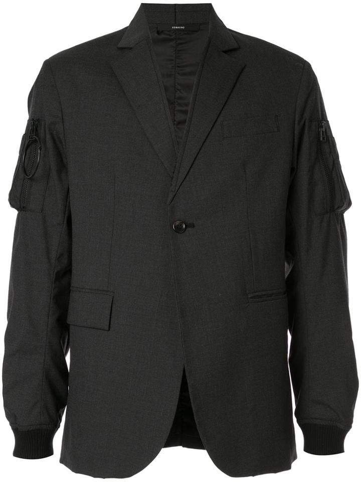 Komakino Button Tailored Jacket - Black