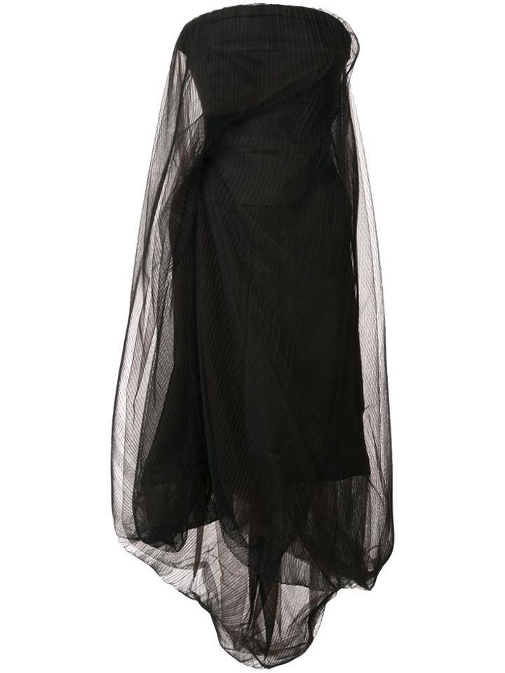 Rick Owens Twist Strapless Dress - Black