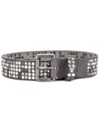 Htc Hollywood Trading Company - Cintura Belt - Unisex - Leather - 100, Grey, Leather