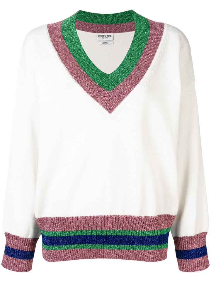 Essentiel Antwerp V-neck Jumper - White