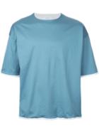 En Route - Contrasting Detail T-shirt - Men - Cotton - 3, Blue, Cotton