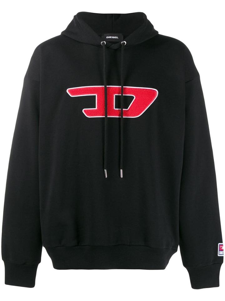 Diesel D Logo Hoodie - Black