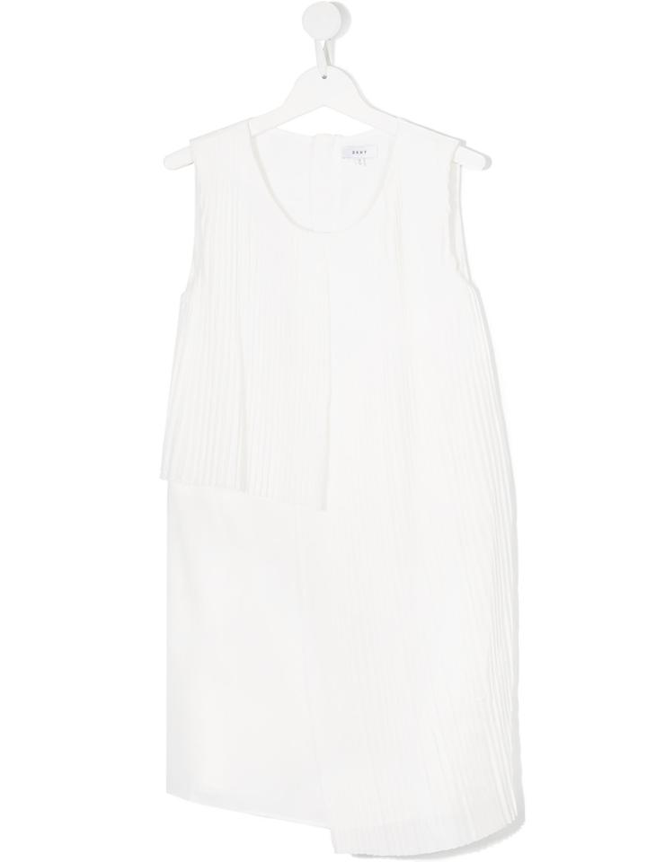 Dkny Kids Teen Pleated Shift Dress - White