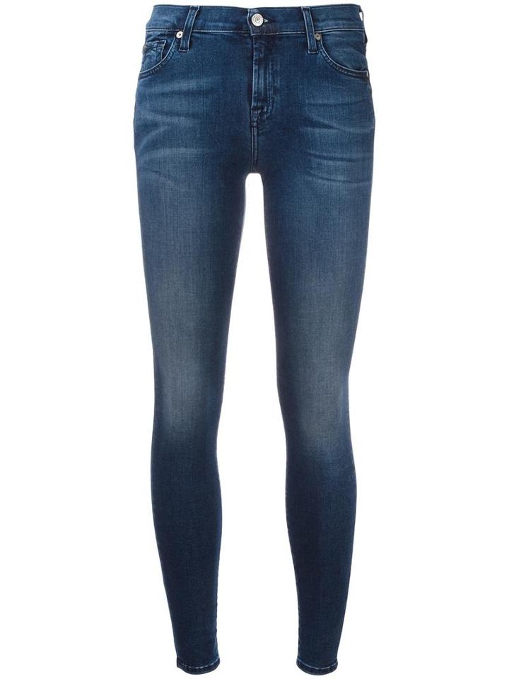 7 For All Mankind 'the Skinny' Jeans, Women's, Size: 31, Blue, Cotton/polyester/spandex/elastane/modal
