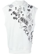 Philipp Plein Cash Hoodie, Men's, Size: S, White, Cotton