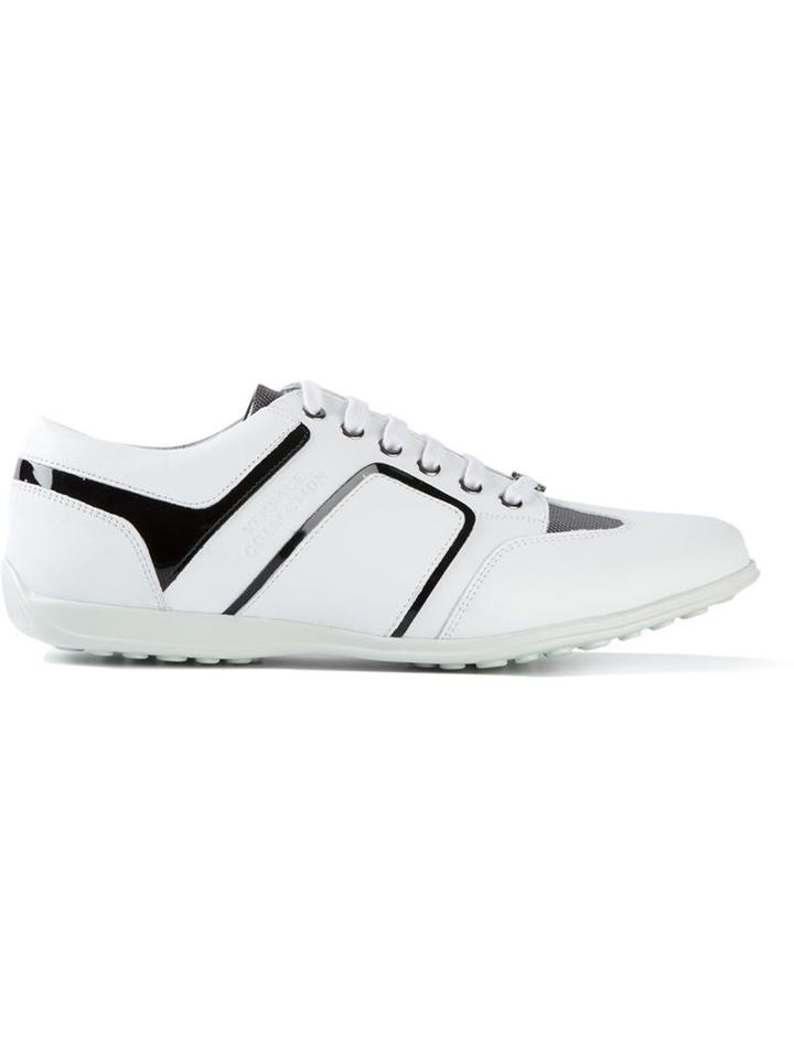 Versace Collection Low Sneakers, Men's, Size: 43, White, Calf Leather/rubber