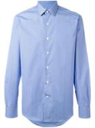 Lanvin Pinstripe Long Sleeved Shirt, Men's, Size: 39, Blue, Cotton