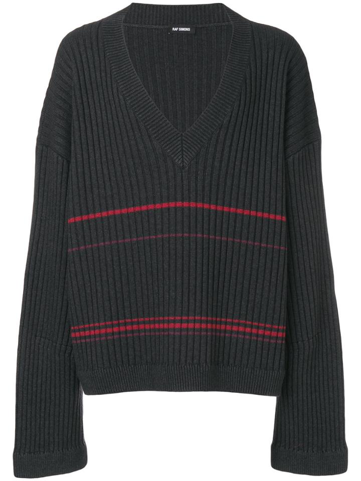 Raf Simons Oversized Ribbed Jumper - Grey