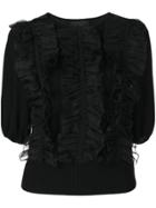 Giambattista Valli Shirt With Sheer Frill Details - Black