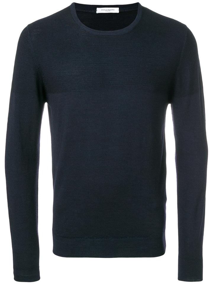 Paolo Pecora Crew Neck Sweater - Blue