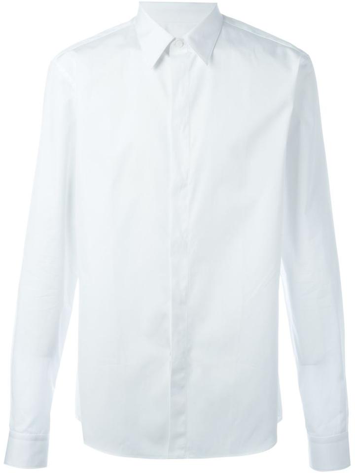 Givenchy Classic Long Sleeve Shirt, Men's, Size: 41, White, Cotton