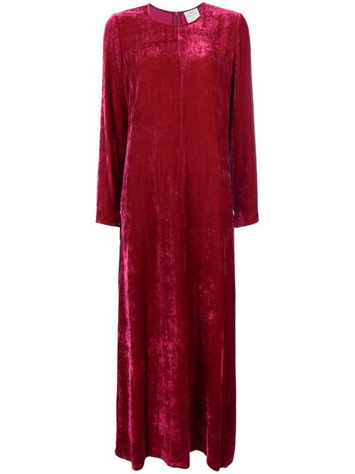 Forte Forte Velvet Long Dress - Pink & Purple