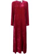 Forte Forte Velvet Long Dress - Pink & Purple