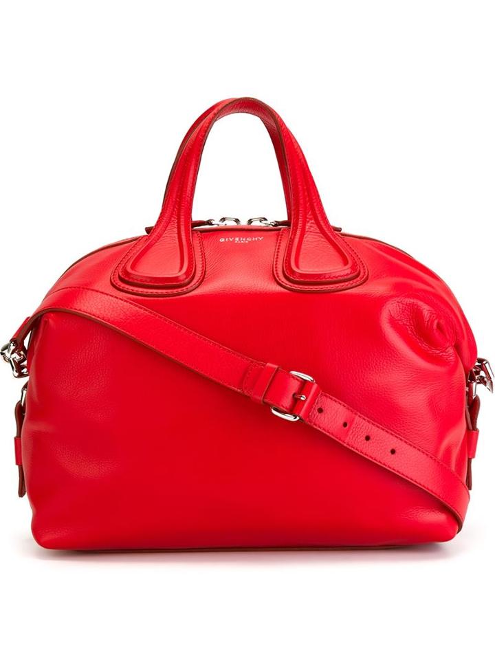 Givenchy Medium Nightingale Tote, Women's, Red, Calf Leather