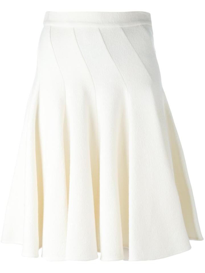 Ermanno Scervino Midi Pleated Skirt - Nude & Neutrals