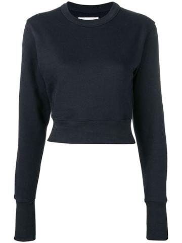 A Plan Application Cropped Sweatshirt - Blue