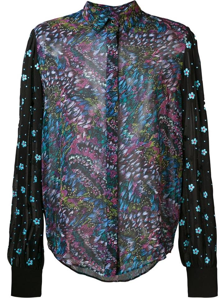 Saloni 'laura' Shirt, Women's, Size: 4, Black, Silk