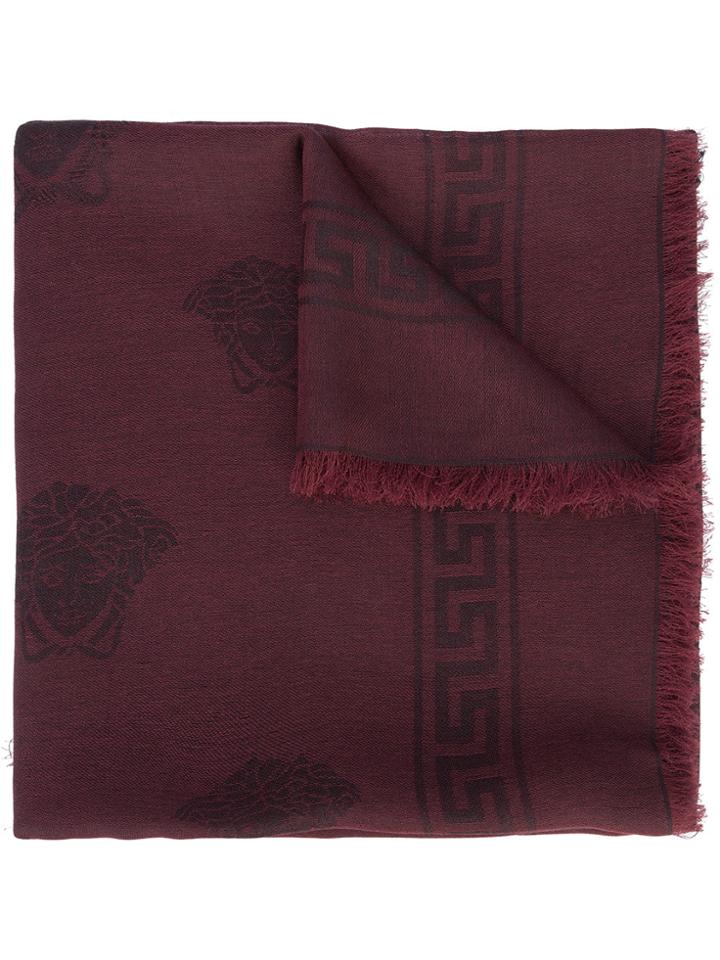 Versace Medusa Logo Scarf - Pink & Purple