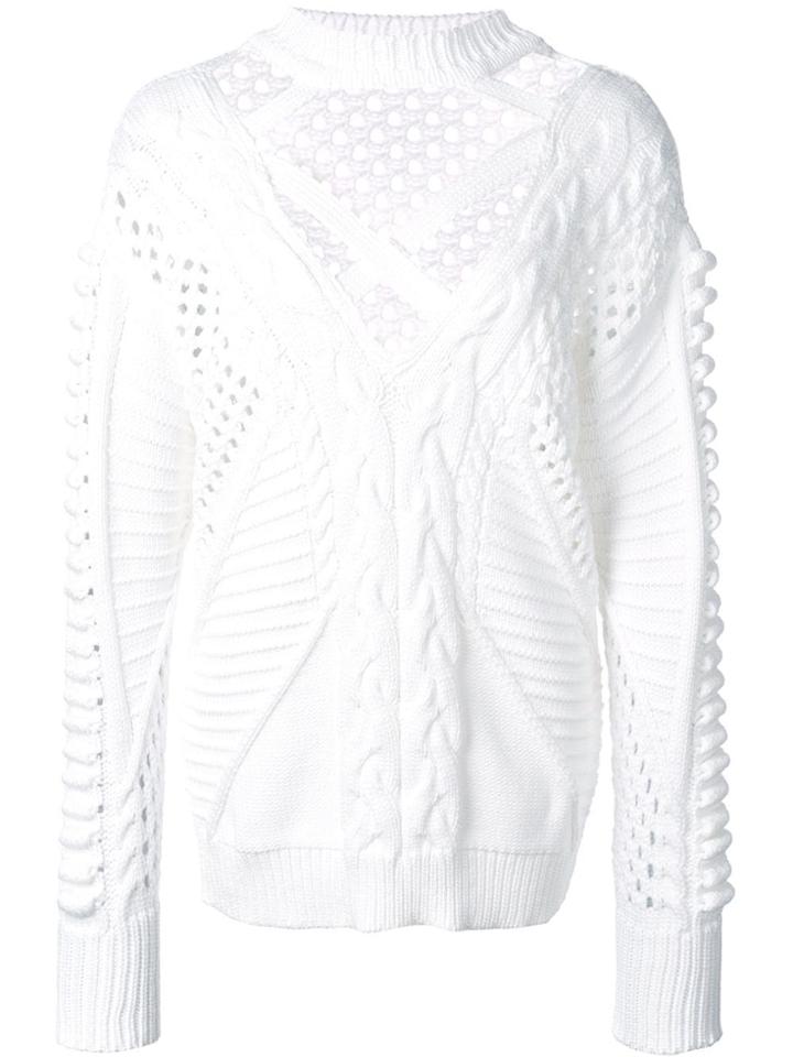 Cushnie Cut-out Detail Sweater - White