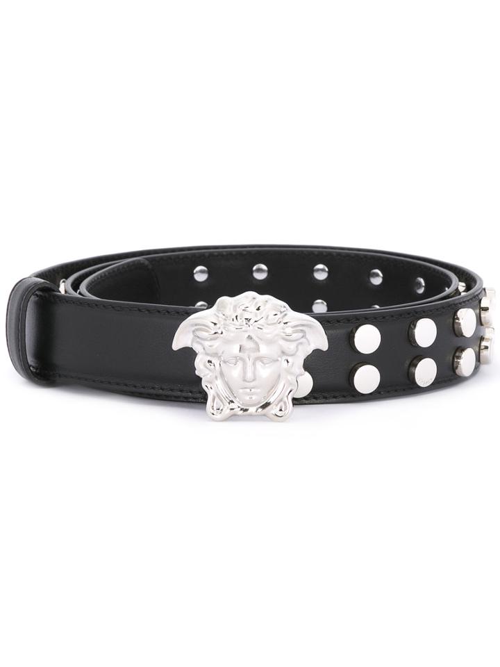 Versace - Medusa Studded Belt - Women - Leather - 85, Black, Leather