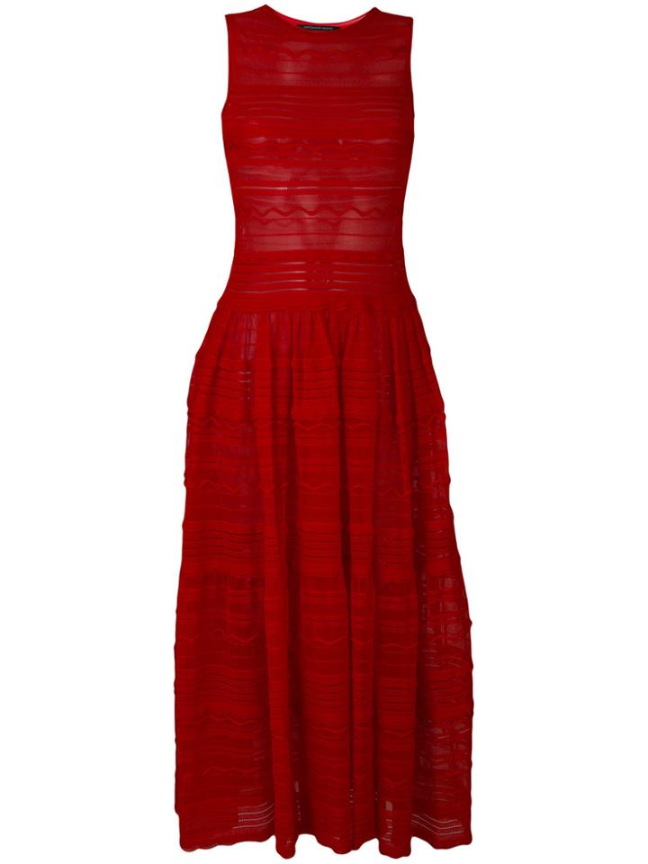 Antonino Valenti Frilled Trim Dress - Red