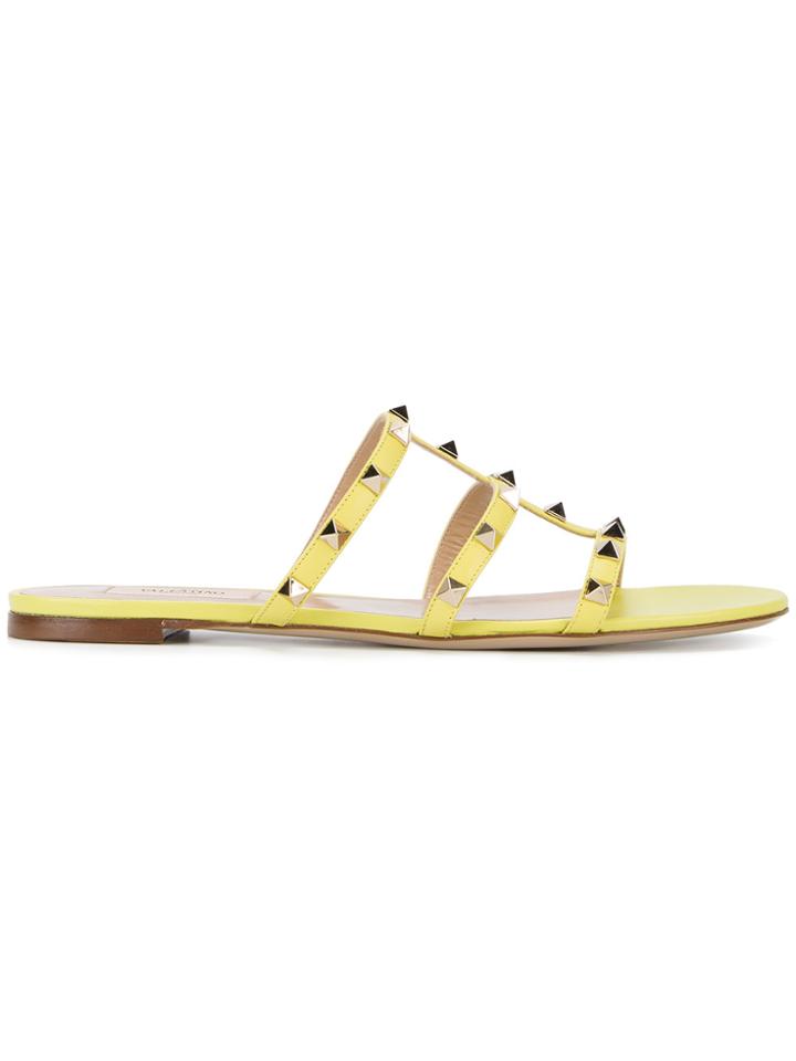 Valentino Valentino Garavani Rockstud Sandals - Yellow & Orange