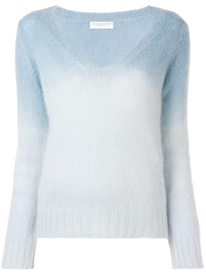 Majestic Filatures Tonal Fade Sweater - Blue