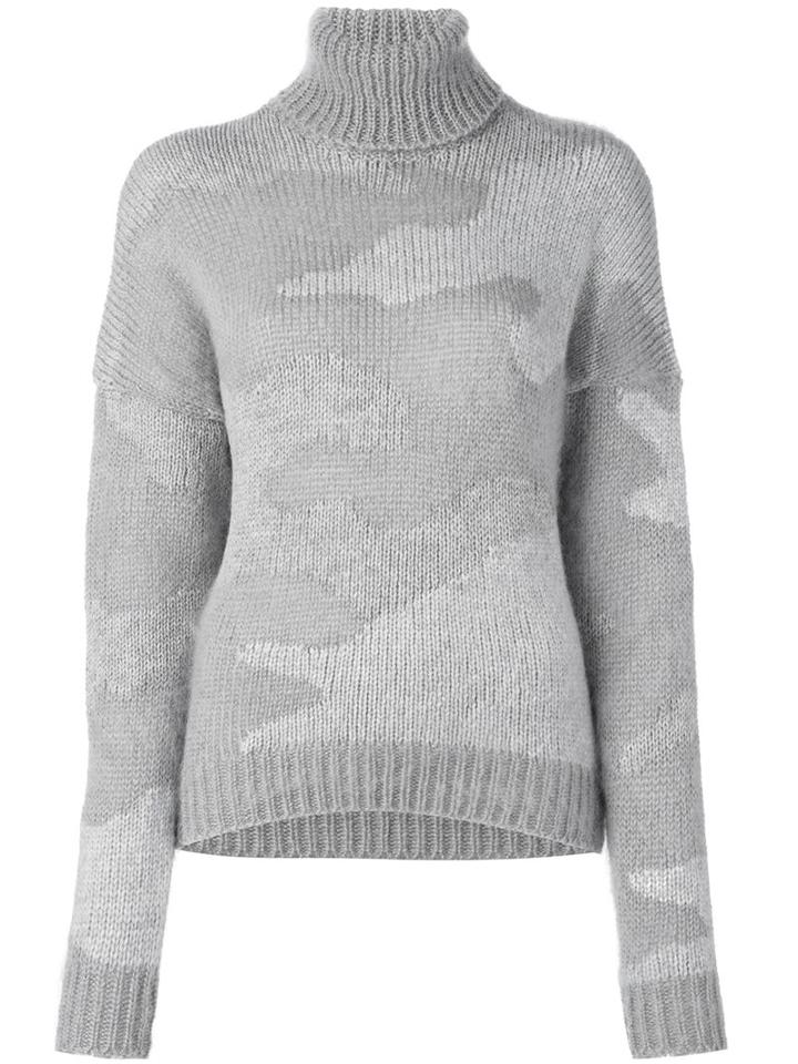 08sircus Camouflage Jumper, Women's, Size: 0, Grey, Nylon/mohair/wool/alpaca