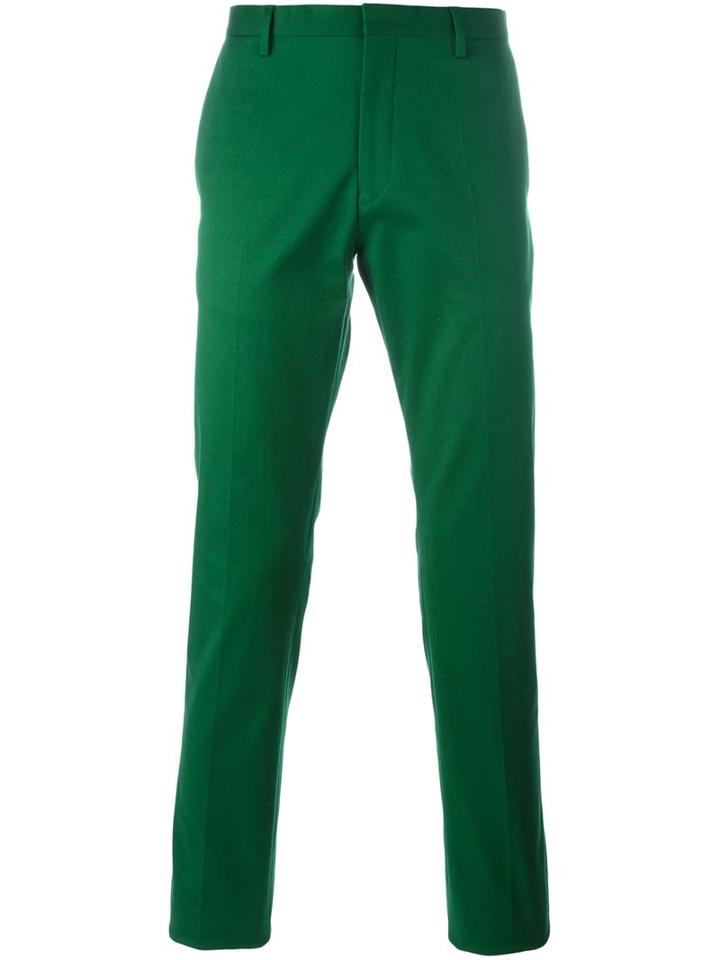 Paul Smith Slim Fit Trousers, Men's, Size: 32, Green, Cotton/spandex/elastane