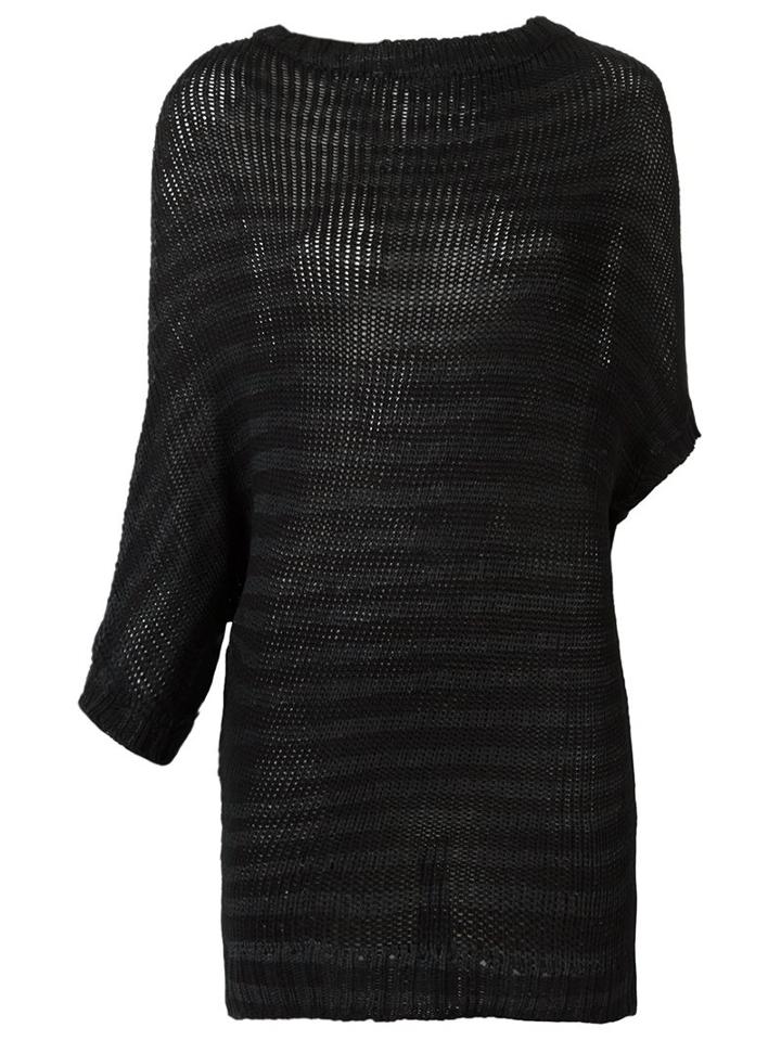 Uma Raquel Davidowicz - Asymmetric Knit Blouse - Women - Viscose - M, Black, Viscose