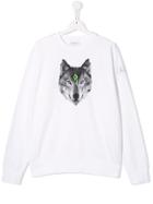 Marcelo Burlon County Of Milan Kids Teen Fox Print Sweatshirt - White