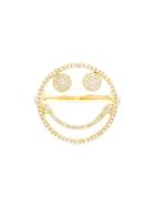 Rosa De La Cruz Diamond Smiley Ring - Metallic