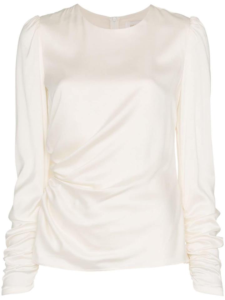 Zimmermann Draped Silk Bodice Top - White