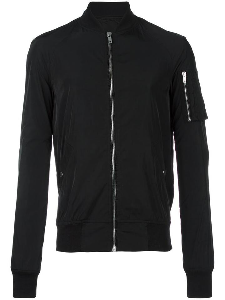 Rick Owens Raglan Bomber Jacket, Men's, Size: 56, Black, Polyester/cupro