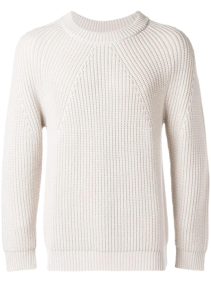 Batoner Ribbed Knit Jumper - Nude & Neutrals